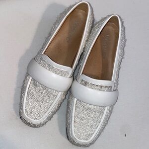 VIONIC white teddy loafers